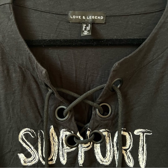 Addition Elle - Love & Legend Black Graphic Tee, “Support Your Local Girl Gang” - Picture 8 of 11